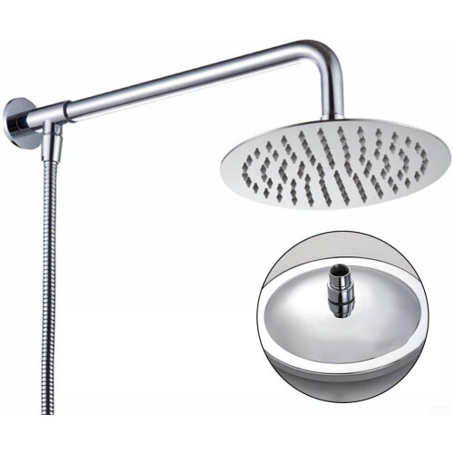 Overhead Rainfall Shower System With 0.5m Flexible Connection Hose, Modern Design 1