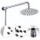 Overhead Rainfall Shower System With 0.5m Flexible Connection Hose, Modern Design 5
