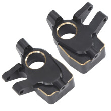 2 pezzi 1/10 RC Crawler mozzi di sterzo portal anteriori in ottone nero