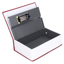 Stahl-Buch-Safe mit Schloss und Passwort Rote Klassische Geheime Aufbewahrungsbox