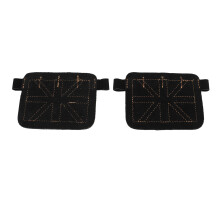 Gants de salle en cuir double couche avec boucles pour quatre doigts pour musculation