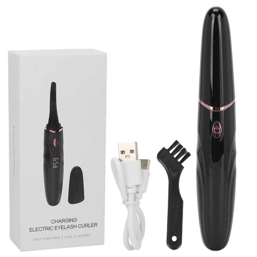 USB Rechargeable Heated Eyelash Curler For Travelers Multi Temperature Control Anti Burn Lash Curling Device LED Screen Fast Heat Up Natural Curl