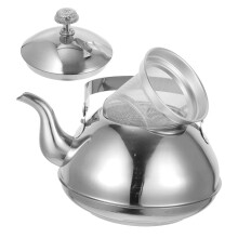 Stainless Steel Tea Kettle with Infuser, Large Capacity Brushed Metal Teapot with Ergonomic Handle