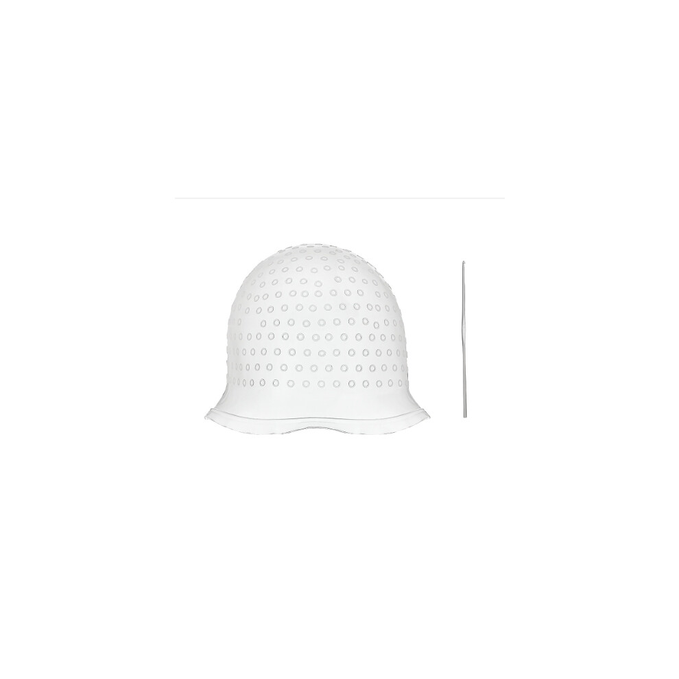 Highlight Caps With Coloring Hair Hook, Professional Salon Silicone Hairdressing Tools for Easy At-Home Hair Highlighting, Reusable Dyeing Cap with