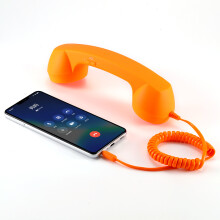 Telefon retro pentru dispozitive mobile, receptor de telefon mobil de 3,5 mm cu răspuns la o singură atingere și control al volumului, design