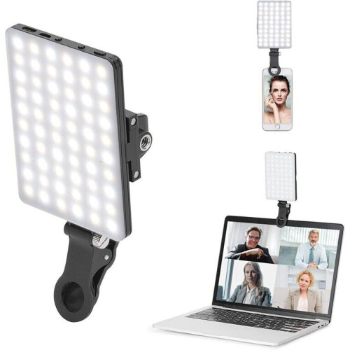 Φως LED Selfie για βιντεοδιάσκεψη, Επαναφορτιζόμενο, 3 λειτουργίες φωτισμού,
