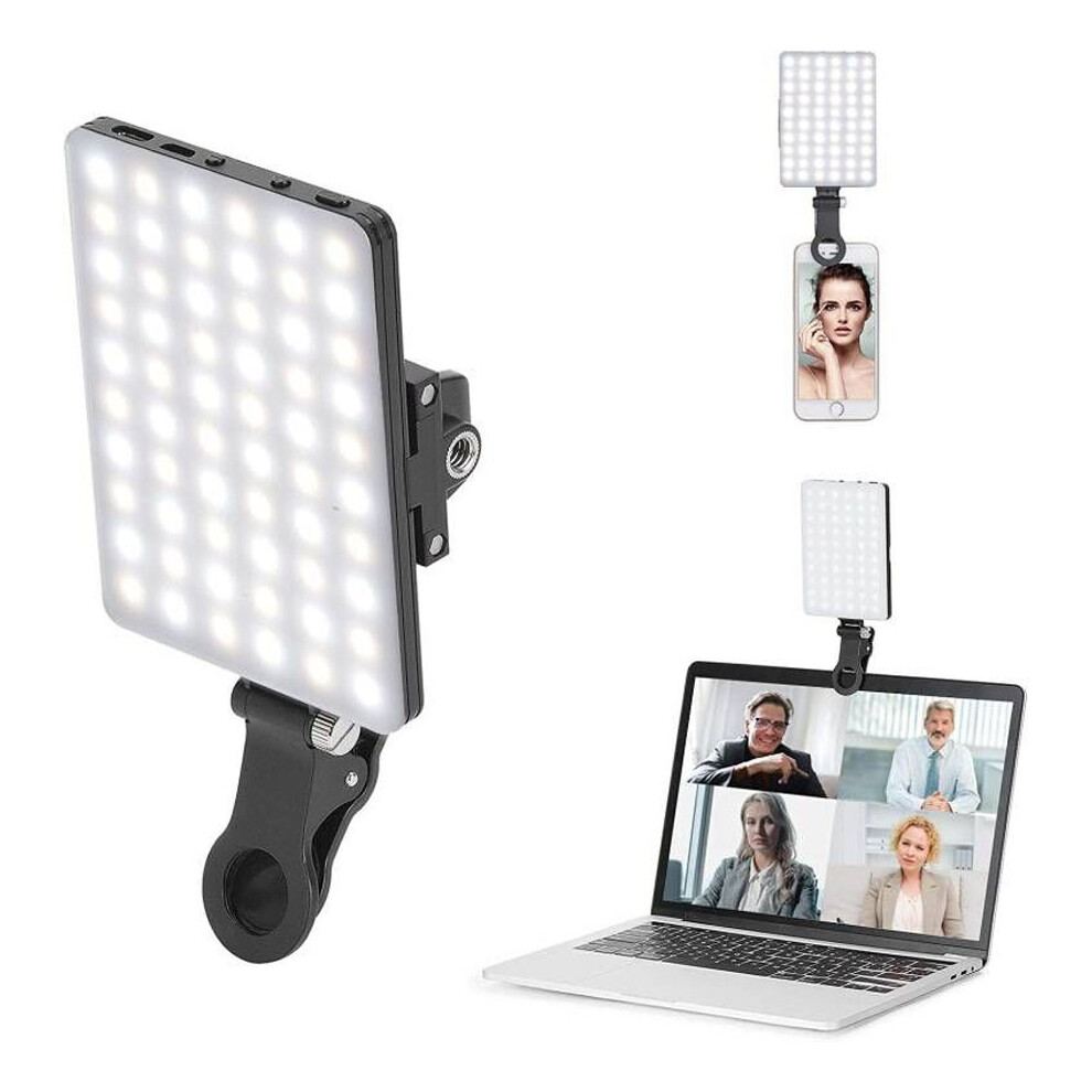 Makeup Ing Solution, Adjustable3 Modes With60leds, Rechargeable Clip For Phone, Dual-Clip Design For Stable Mounting, Selfie For Light 9083649621790