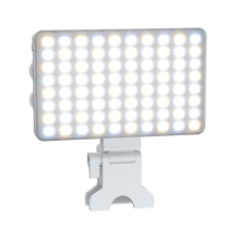 Luce selfie portatile con clip per telefono, luce video a LED ricaricabile ad alta potenza con luminosità regolabile e clip anteriore e posteriore,