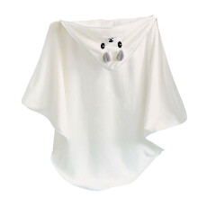 Hooded Baby Towel Soft Absorbent Bath Towel For Toddlers, Hooded Bathrobe Blanket White 36 Months