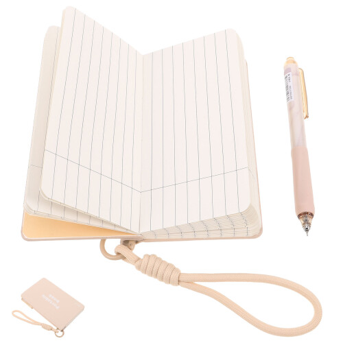 Pad Beige En PU Avec Compartiments Et Porte-Stylo