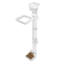 Betta Fish Feeder with AntiScattering Tray, Adjustable Aquarium Food Dispenser, 38cm with Brush