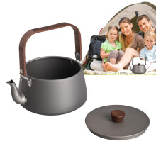 Camping Teapot 1.1L Lightweight Portable Kettle Gray for Outdoor Hiking and Picnic Coffee and Tea