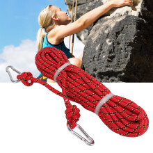 10 mm Rote Kletterseil 15 m, 3 kN Belastung, Rettung, Camping, Wandern