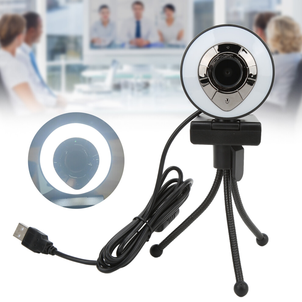 1080P Usb2.0 Autofocus Webcam With Dual Mics & Manual Switch Light 4991376599471
