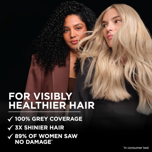 Garnier Garnier Olia Hair Color, Ammonia-Free Permanent Hair Dye, Oil-Powered Formula for 100% Gray Coverage and 3x Shinier Hair, 2.0 Soft Black, 2 Count 1