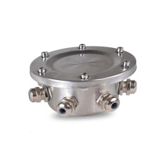 IP68 304 Stainless Steel Waterproof Junction Box for Outdoor Lighting Swimming Pool Fountain 1in5out