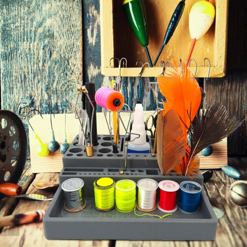 Fly Tying Station Desktop Organizer For Fly Tying, Density Thread And Hook Storage, Keeps Gear Neat, Compact Square 2