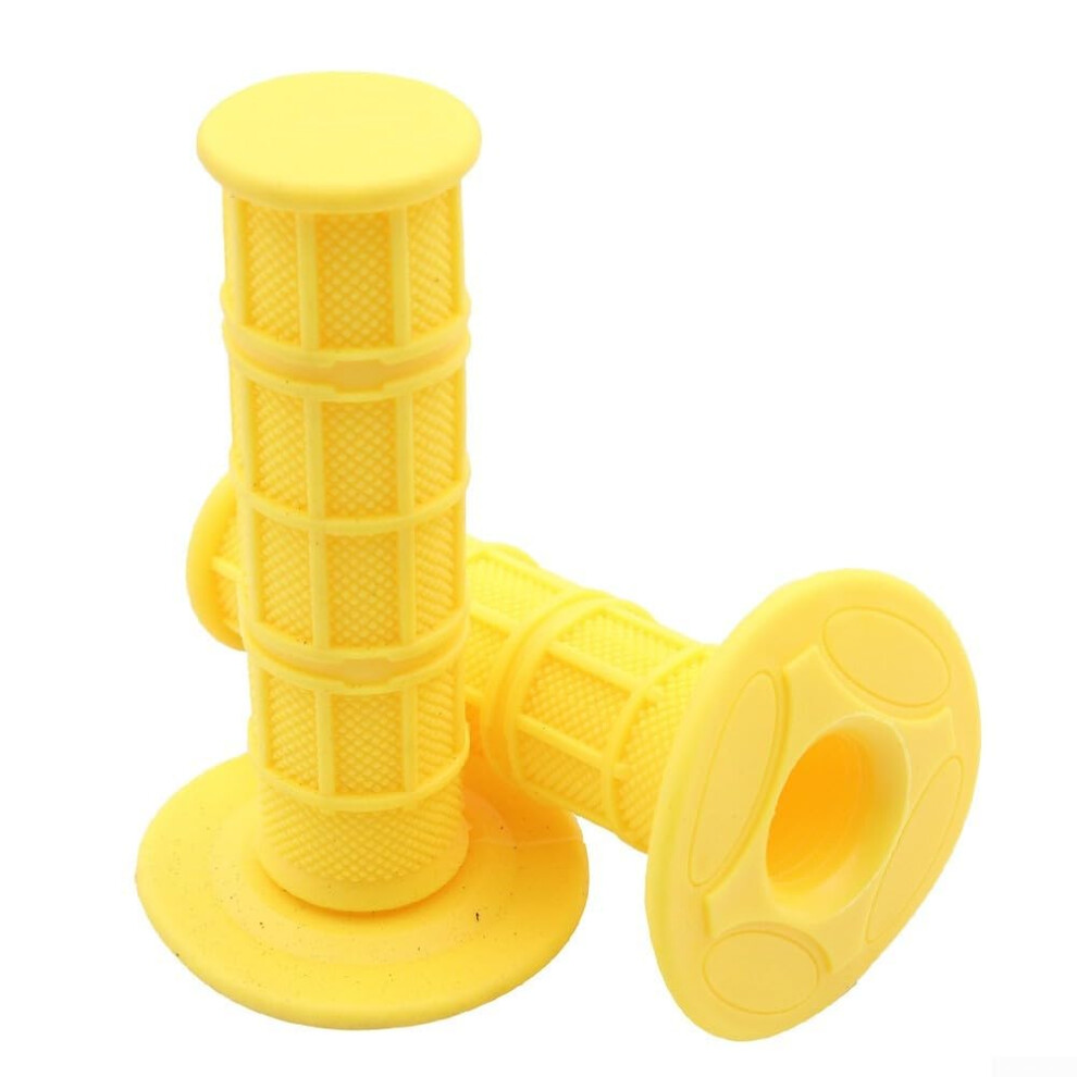 22Mm Silicone Handle Grips For Motorcycle Comfort, Ergonomic, Nonslip Yellow 9347817693881