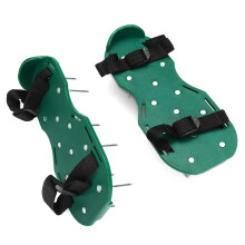 Lawn Aerator Shoes with Metal Spikes and Adjustable Straps for Boosting Yard Soil and Grass Health