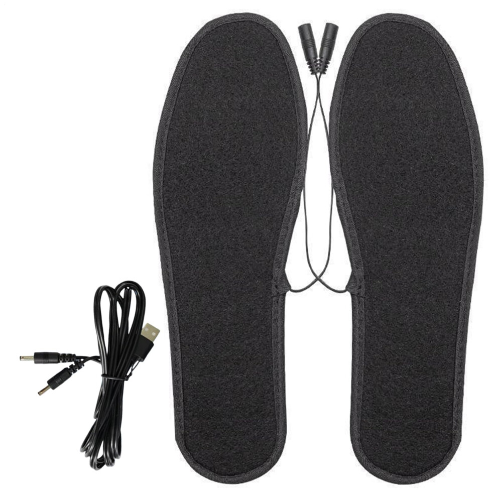 Heated Insoles with Smart Temperature Control, USB Rechargeable Foot Warmers for Winter Size 4142