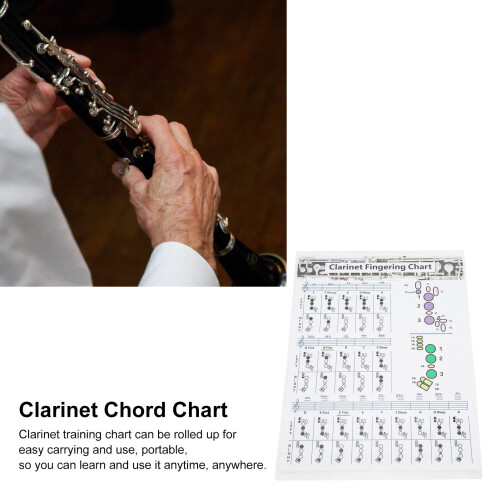 30cm Clarinet Fingering Chart for Beginners Music Practice Poster 2