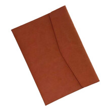 Business Portfolio Bag Large Capacity Leather Document Wallet For Work Keeps Papers Organized Unisex Brown