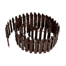 Mini Garden Fence 35 Inches Rustic Wooden Fairy Garden Accessories for DIY Dollhouse and Plant Pots