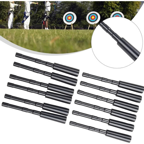 Efficient Arrow Insert Adapters 4.2mm ID, 12-Pack, Silver 6x7.5MM, Compatible with All 4.2mm Inner Diameter Bows 1