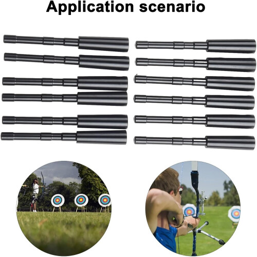 Efficient Arrow Insert Adapters 4.2mm ID, 12-Pack, Silver 6x7.5MM, Compatible with All 4.2mm Inner Diameter Bows 2