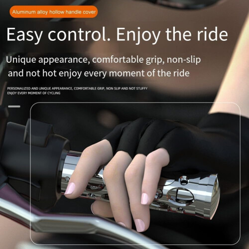 Fit Motorcycle Hand Grips for Comfortable Riding Experience, Rubber Material, Ergonomic Design, Universal Compatibility 2
