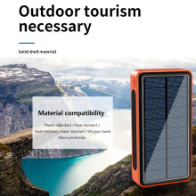 50000mAh Wasserdichter Solar-Powerbank 162x82x32mm Tragbares kabelloses Ladegerät