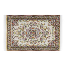 Tapis miniature pour maison de poupée à l'échelle 1:12, tapis unique et raffiné aux motifs et couleurs riches, tissé à la main en fil de soie