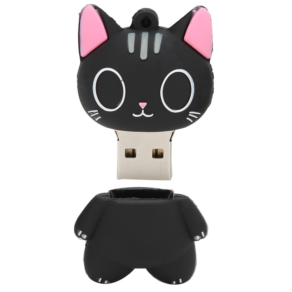 Usb Flash Drive With Cute Shape Design, Cartoon Shape Design Silicone Cat Pendrive Memory Stick, Novelty Data Storage Device With Fast Transfer 9340959977208