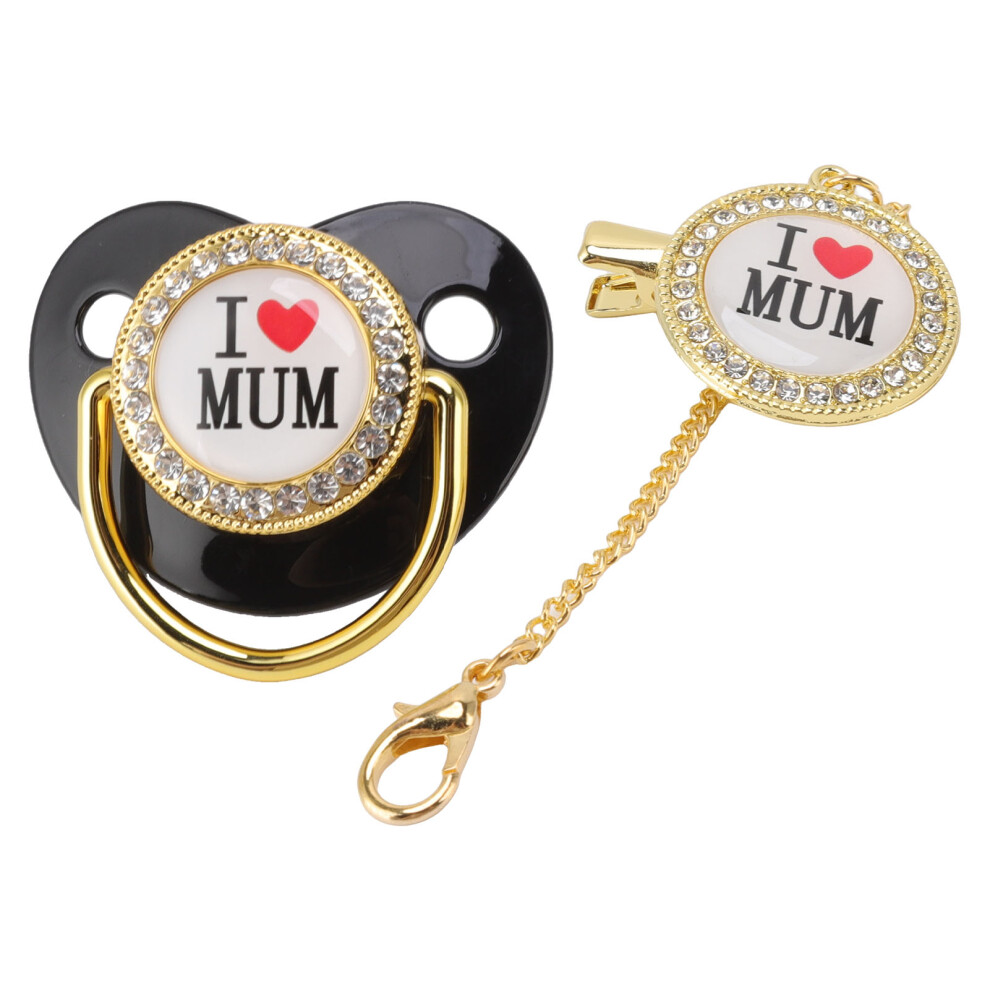 Infant Pacifier with Personalized Pacifier Set Option, Baby Pacifier BPA Free for Gentle Oral Care, Personalized Rhinestone Pacifier with Soft