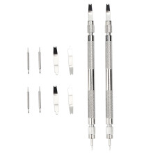 Conjunto de ferramentas manuais para reparo e manutenção de relógios, pino de substituição bifurcado com ponta plana em V, conjunto de
