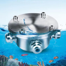 Underwater Light Junction Box IP68 Sealed 304 Stainless Steel Outdoor Light Junction Box, 1 In 3 Out