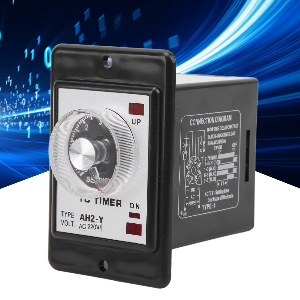 Ah2-Y 6S Pointer Timer, 8Ft, 220V Ac, Delay 0-6S For Automation 8451376608260