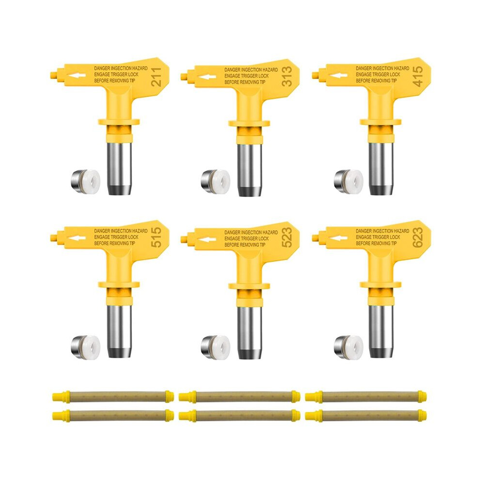 6Pieces Reversible Airless Paint Sprayer Nozzle Ti 4852351700735