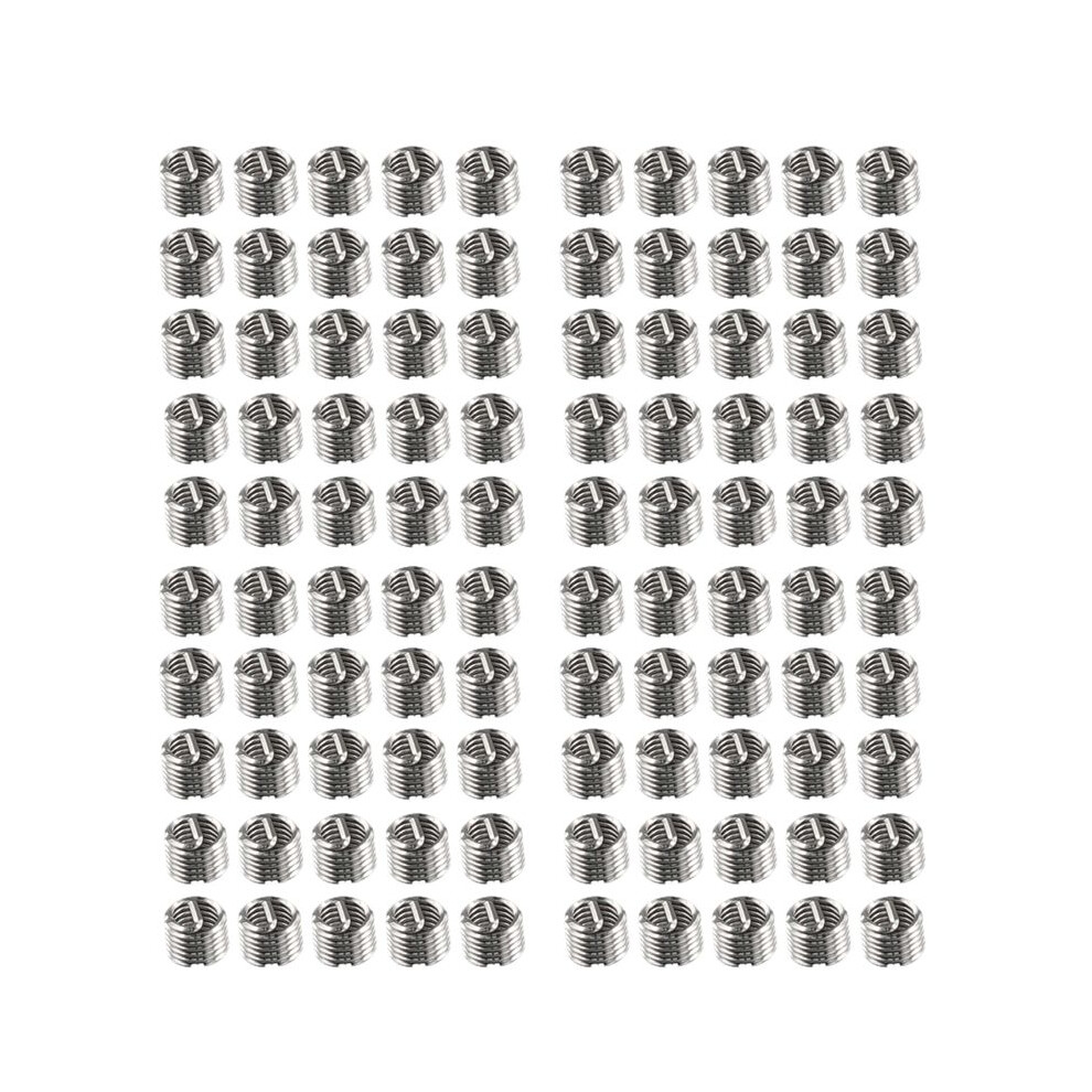 100Pcs Wire Insert Thread, M4 Heli Coil Thread Repair Stainless Steel Ss304 Thread Insert Coiled Wire Insert (M40.71.5d) 6032542357728