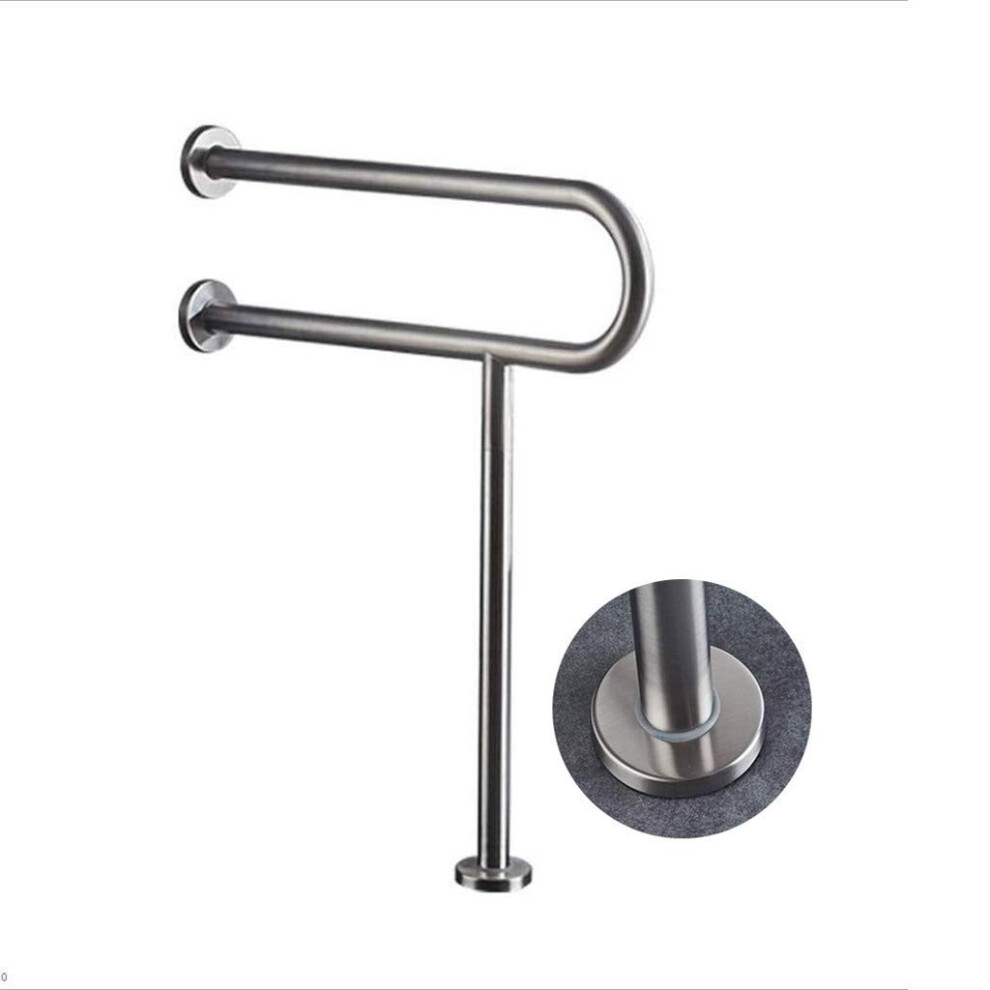 UShaped Stainless Steel Grab Bar Shower Handle with AntiSlip Grip for Elderly and Disabled