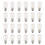 24 Pack 3V LED S14 Replacement Light Bulbs, Shatterproof Outdoor Solar String Light Bulbs, Warm White 1