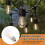 24 Pack 3V LED S14 Replacement Light Bulbs, Shatterproof Outdoor Solar String Light Bulbs, Warm White 5