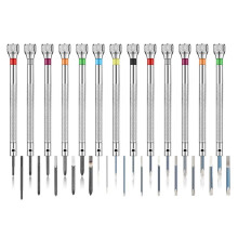 13 ST Professionell Skruvmejselsats, Mikroprecisionsskruvmejselsats 0,6-2,0 Mm, 13 Extra ErsäTtningsblad för Klockreparation