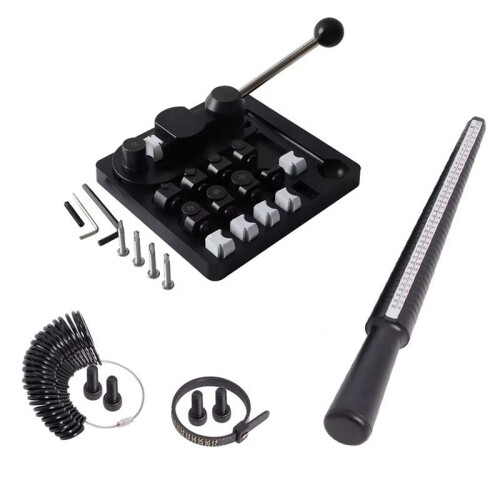 Ring Bender Machine for Spoon Rings Making, Ring Bending Tool for Jewelry Maker with Nylon Dies Rings Making Kit