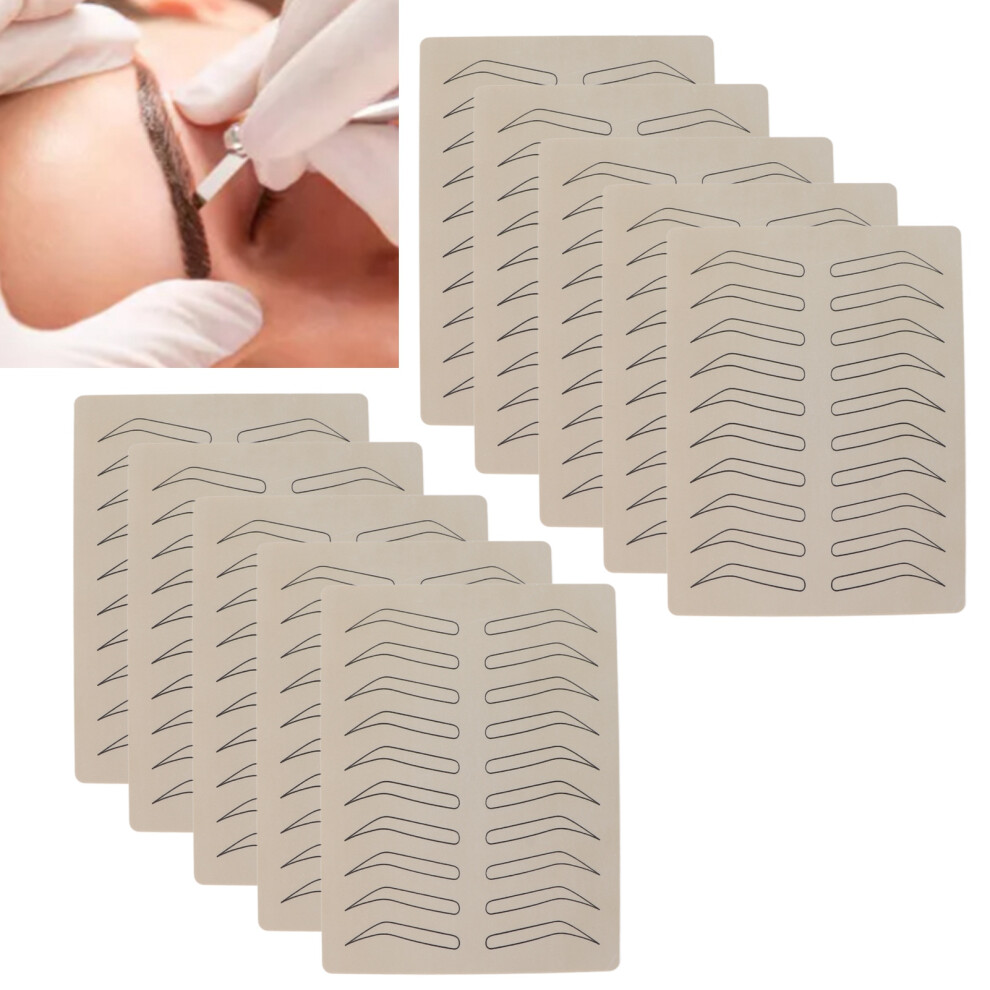 10pcs Microblading Practice Skin Rubber for Beginners, 19x14.5cm