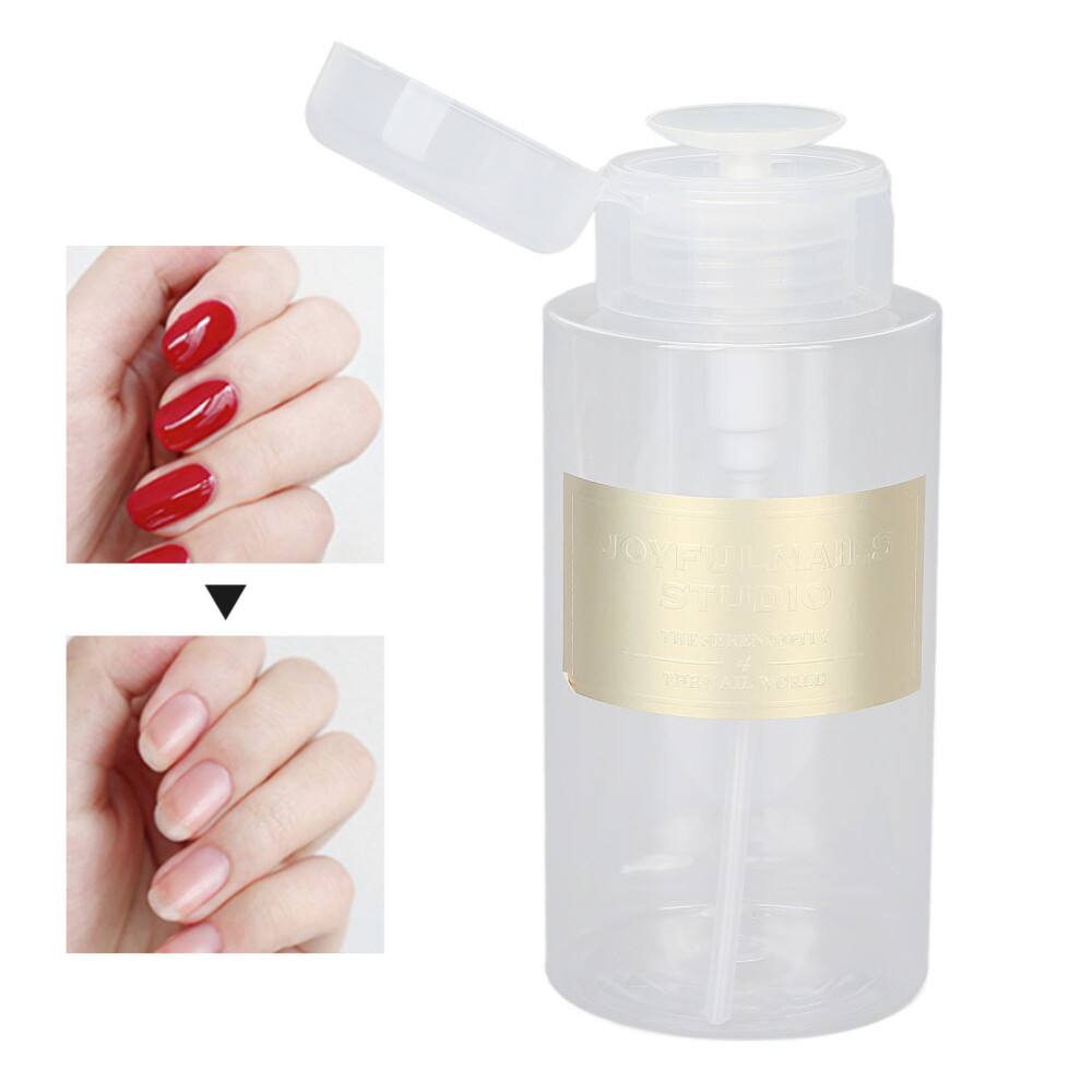 300ml Multi Purpose ABS Press Bottle Nail Remover Tool, 15x6.5cm