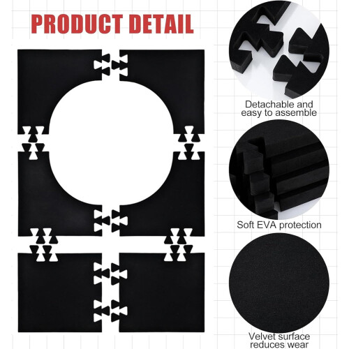 Extended Length Dartboard Surround | EVA Wall Protector for Dart Boards | Splicable Darts Backboards | Removable Rectangular Design 1