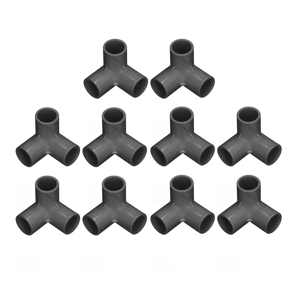 Pvc Pipe Fitting Connectors, 3 Way Elbow Design With 90 Degree Right Angle Tee Connector For Durable Furniture Grade Pvc Structures, High Gloss 9340959978908