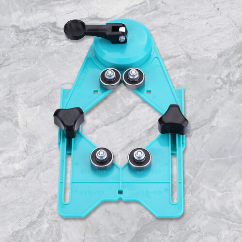 Precision Drill Guide Jig, Precise Drilling Adjustable Drill Bit Hole Saw Guide for Ceramic Glass Marble Tile Installation, Vacuum Suction Base 2