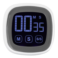 Kochthermometer mit Temperaturregelung, Sofortanzeige für Fleisch, Touchscreen-LCD-Display mit digitalem Küchentimer, Edelstahlsonde